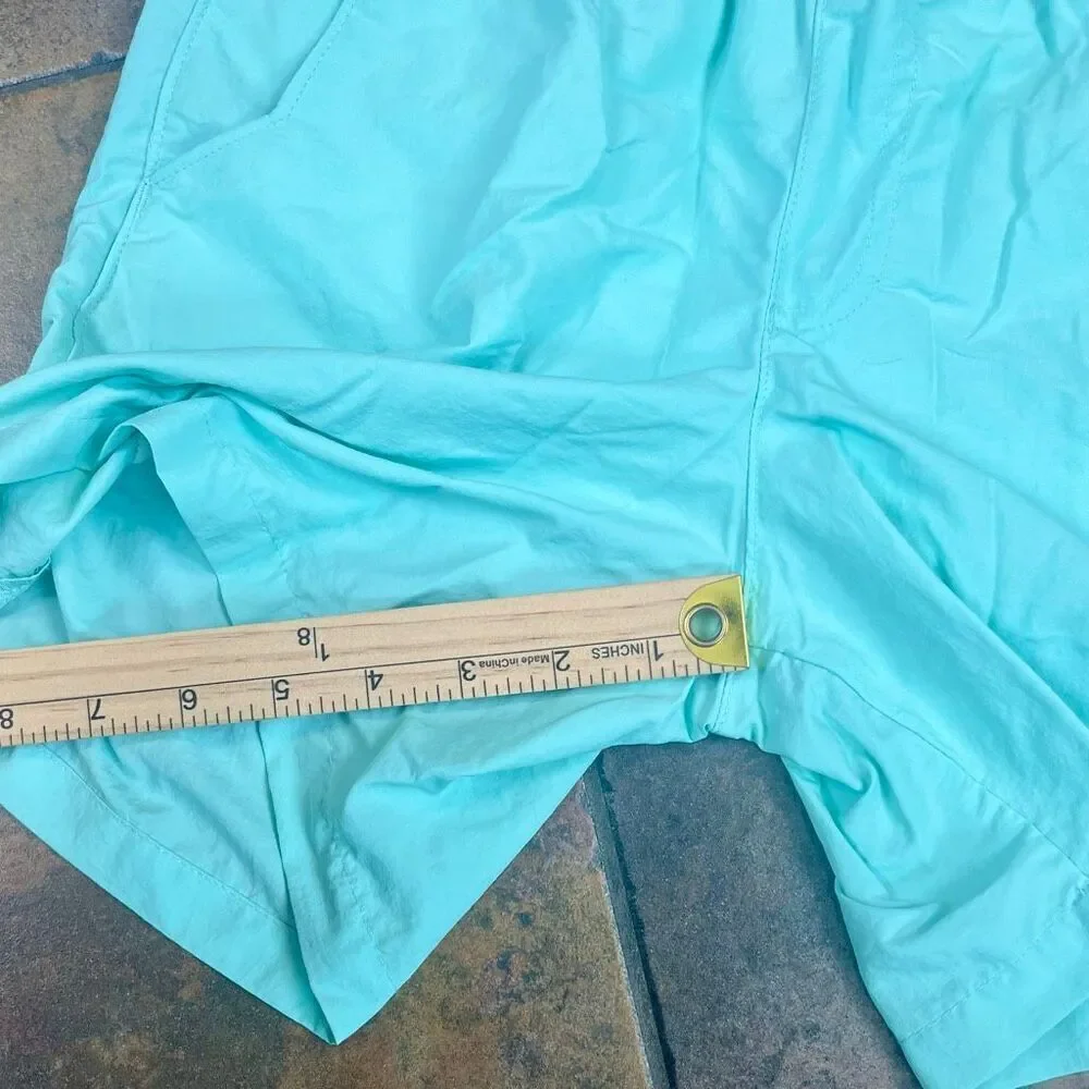 Columbia Aqua Turquoise PFC Omni-Shade Green Drawstring Swim Shorts Medium